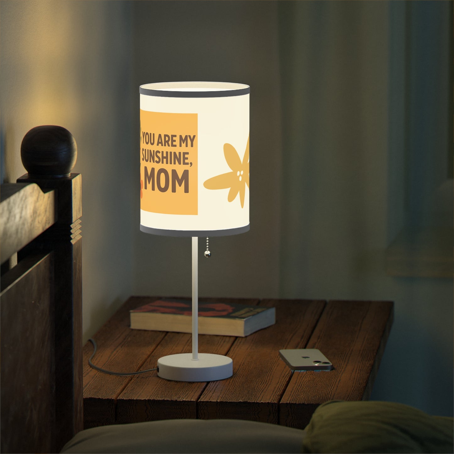 Mom Sunshine Table Lamp - Cute Floral Design with Inspirational Quote