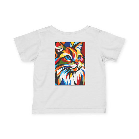 Adorable Cat Graphic Infant Tee - Cute Animal T-Shirt for Baby Playtime