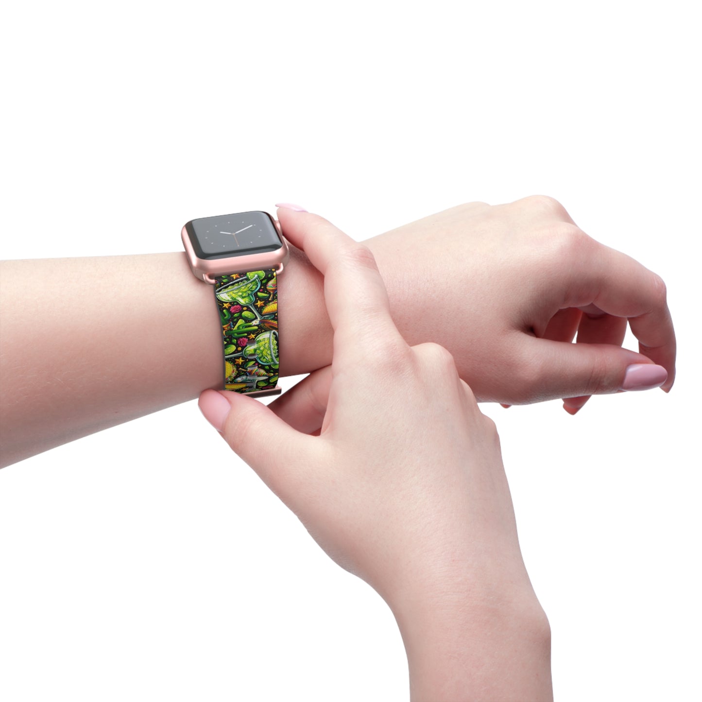 Tropical Fiesta Watch Band - Colorful Fruits & Veggies Design