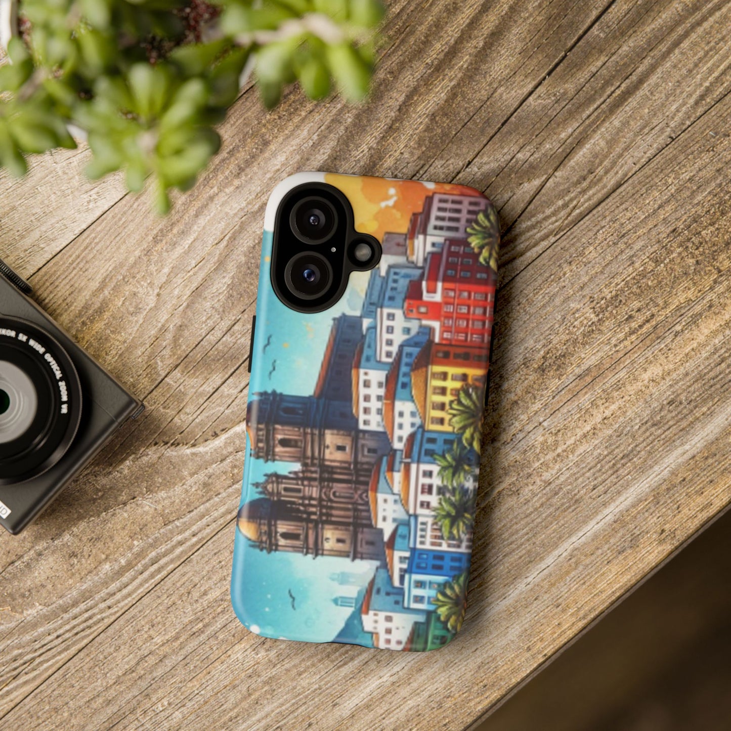 Vibrant Phone Case - Tough Cases with Tropical Ocean Design