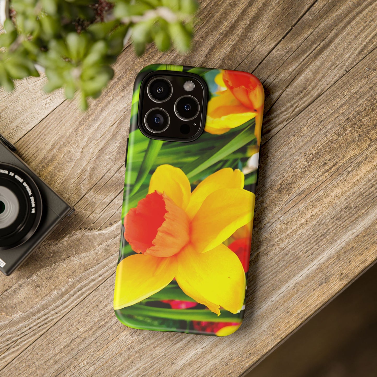 Floral Tough Case for iPhone - Bright Yellow Flower Design