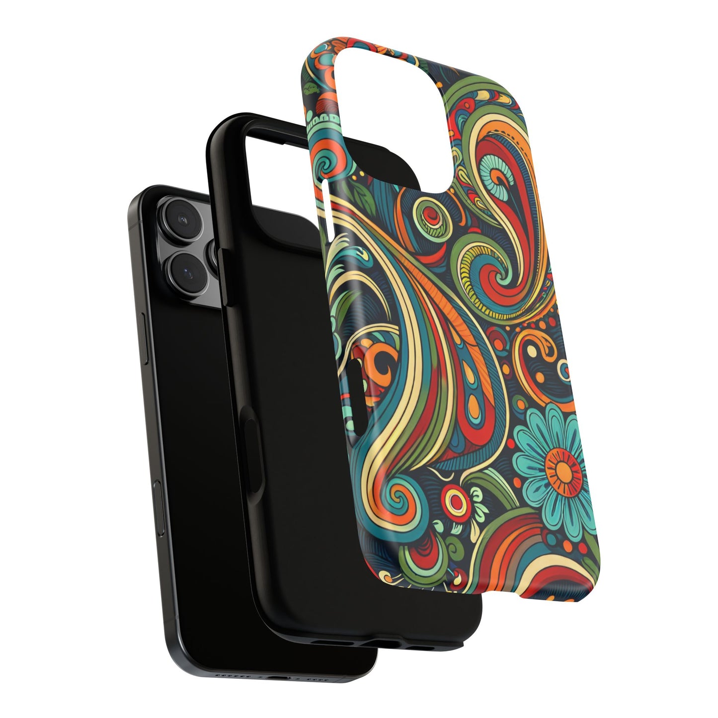 Bohemian Floral Phone Case - Colorful Tough Cover for Stylish Protection