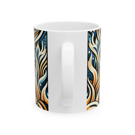 Artistic Bohemian Ceramic Mug - Unique Coffee Cup, Gift for Art Lovers, Colorful Drinkware, Home Decor, Cozy Mornings