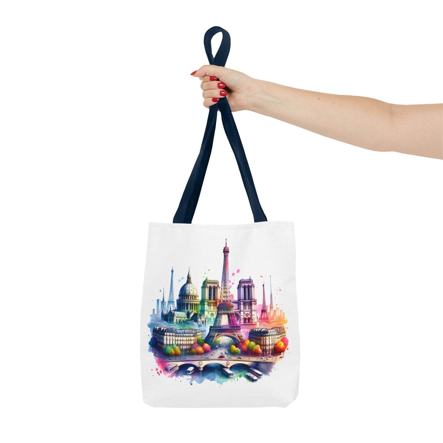 Vibrant Cityscape Tote Bag | Colorful Paris & London Design