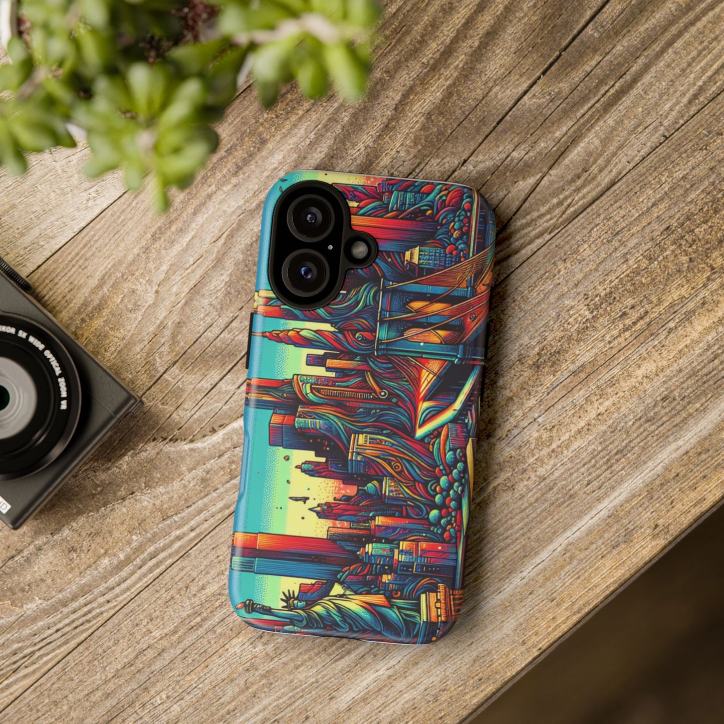 Artistic Phone Case - Vibrant NYC Design for Urban Enthusiasts