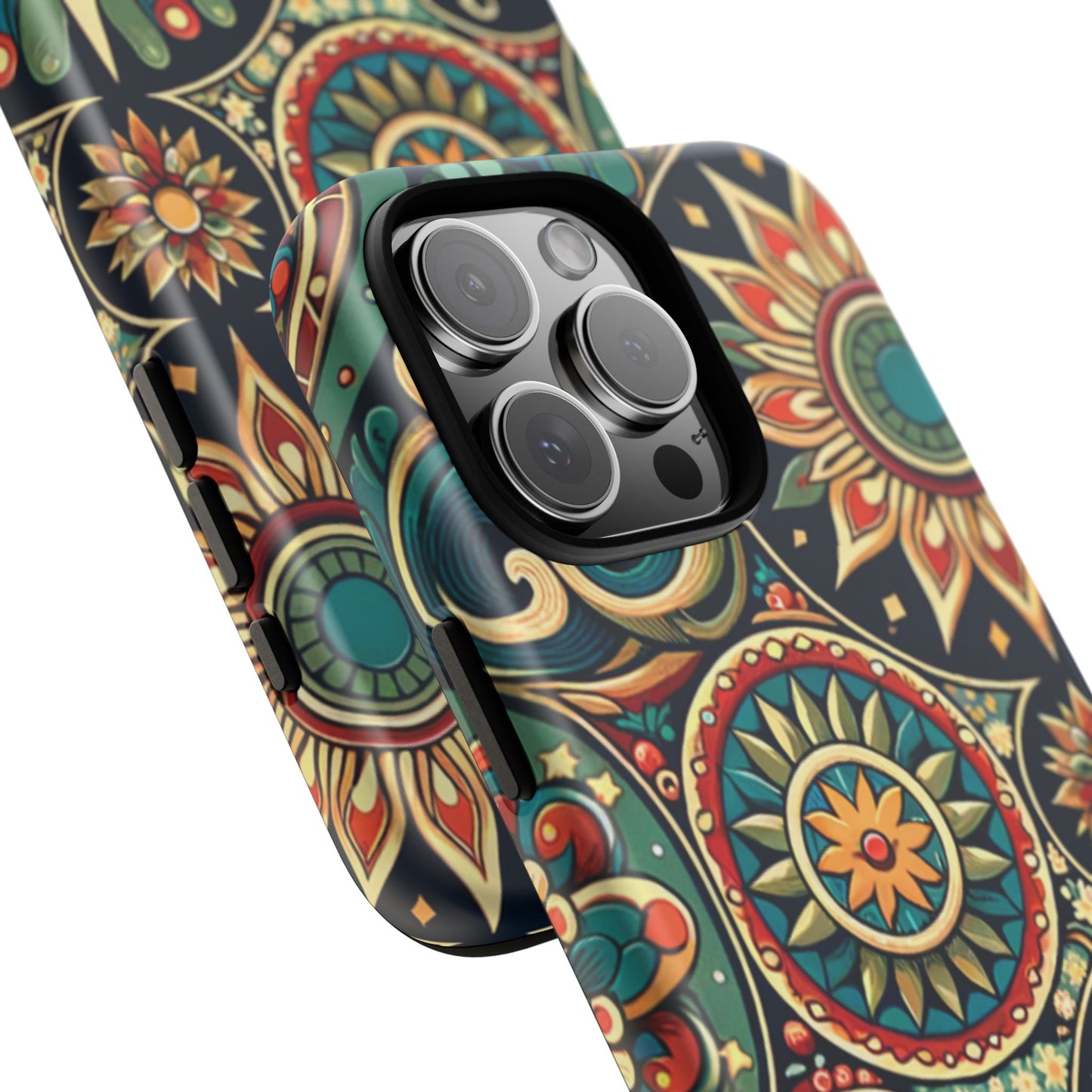 Boho Phone Case with Colorful Mandala Design, Stylish Phone Cover, Trendy Case for Women, Gift for Her, Bohemian Style Accessories