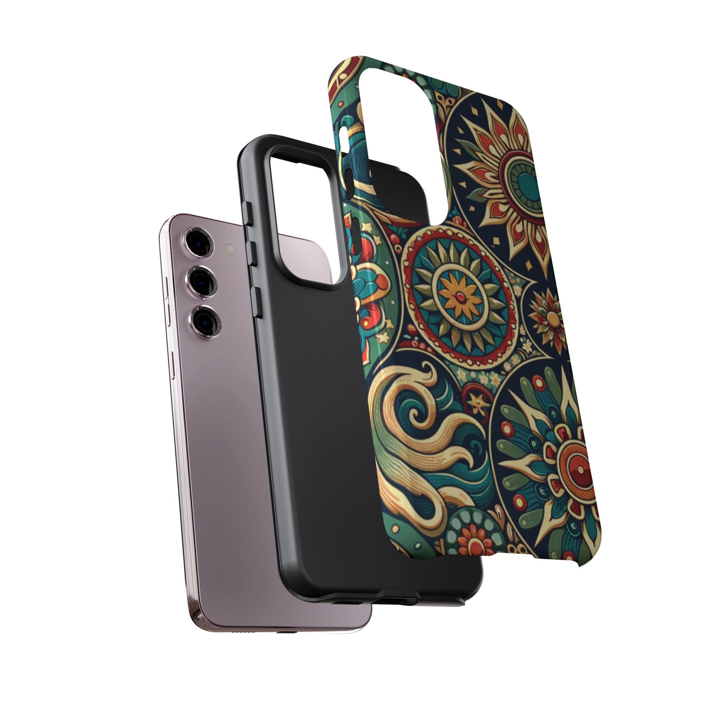 Boho Phone Case with Colorful Mandala Design, Stylish Phone Cover, Trendy Case for Women, Gift for Her, Bohemian Style Accessories