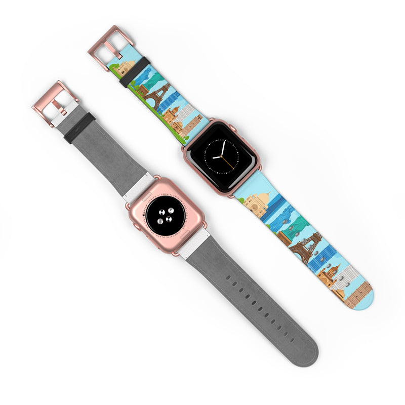 World Landmark Watch Band - Travel-Inspired Design for Adventurers