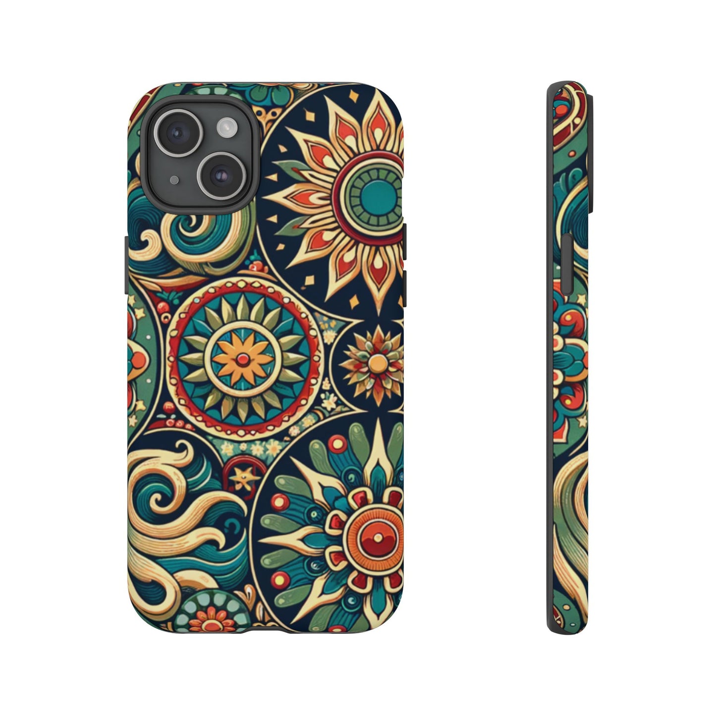 Boho Phone Case with Colorful Mandala Design, Stylish Phone Cover, Trendy Case for Women, Gift for Her, Bohemian Style Accessories