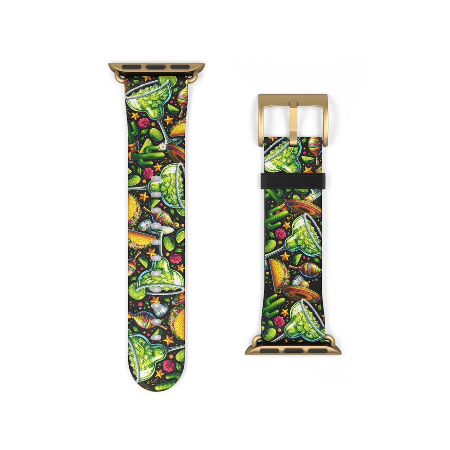 Tropical Fiesta Watch Band - Colorful Fruits & Veggies Design
