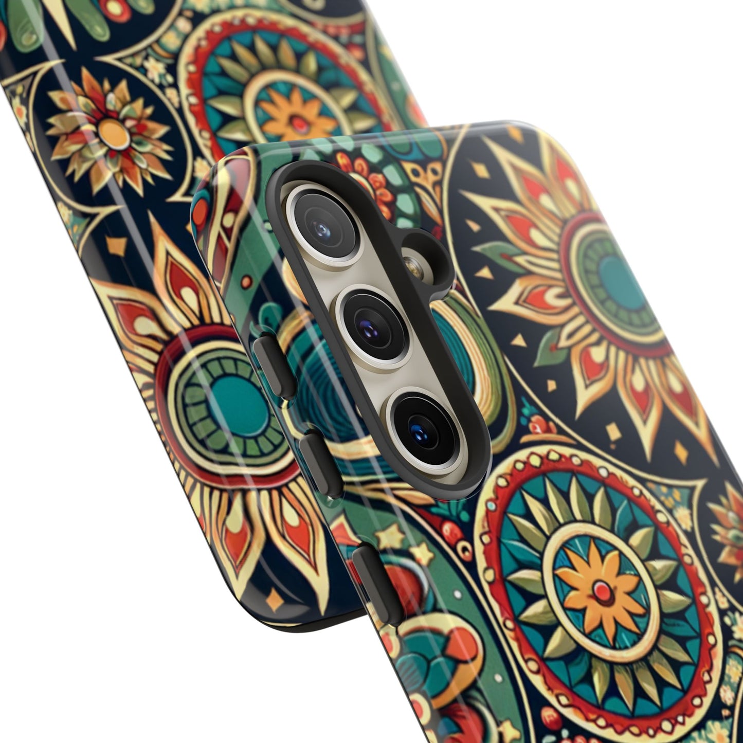 Boho Phone Case with Colorful Mandala Design, Stylish Phone Cover, Trendy Case for Women, Gift for Her, Bohemian Style Accessories