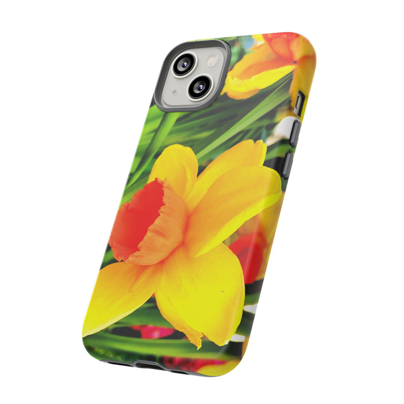 Floral Tough Case for iPhone - Bright Yellow Flower Design
