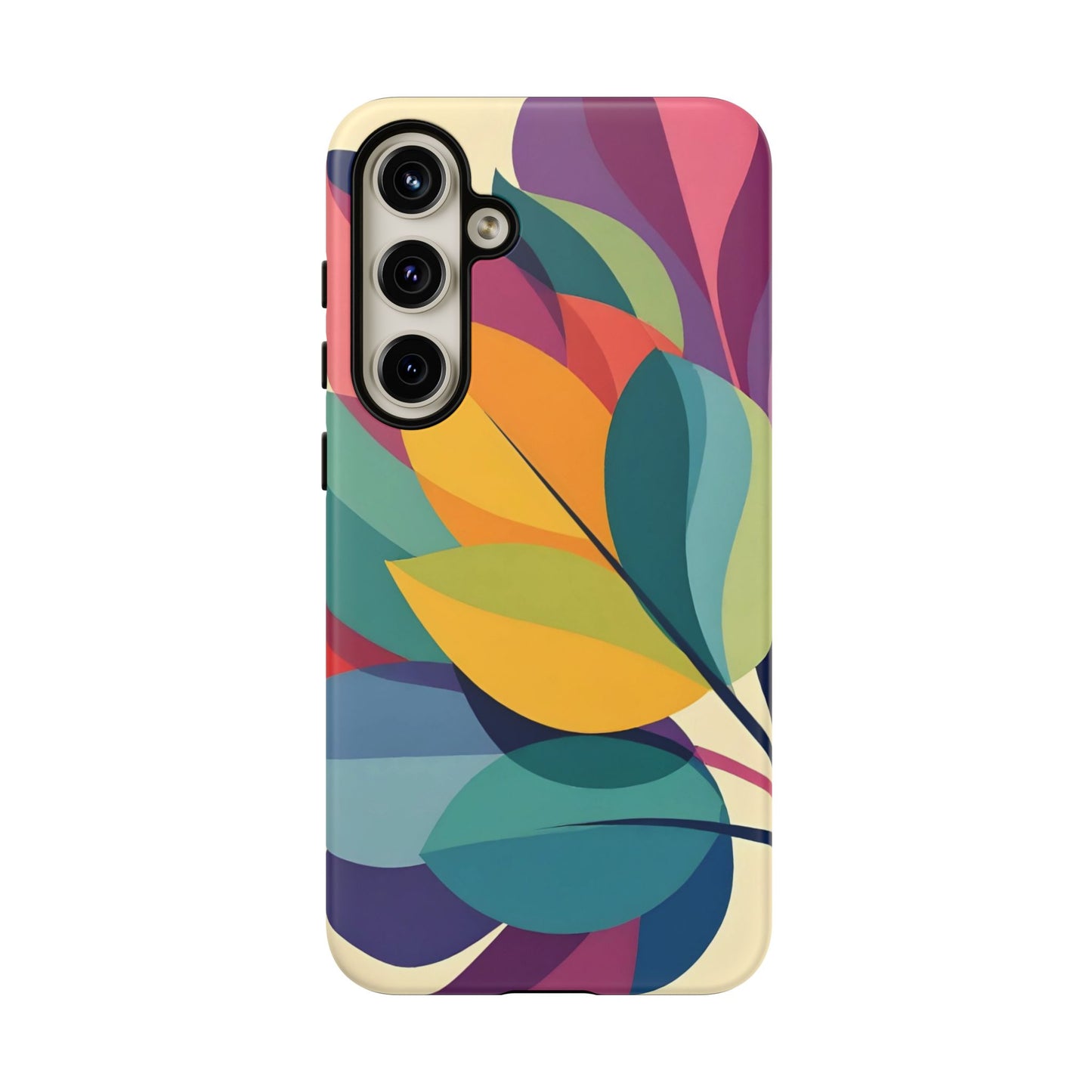 Colorful Leaf Phone Case, Tough TPU Cover, Eco-Friendly Design, Perfect Gift for Nature Lovers, Vibrant Floral Style