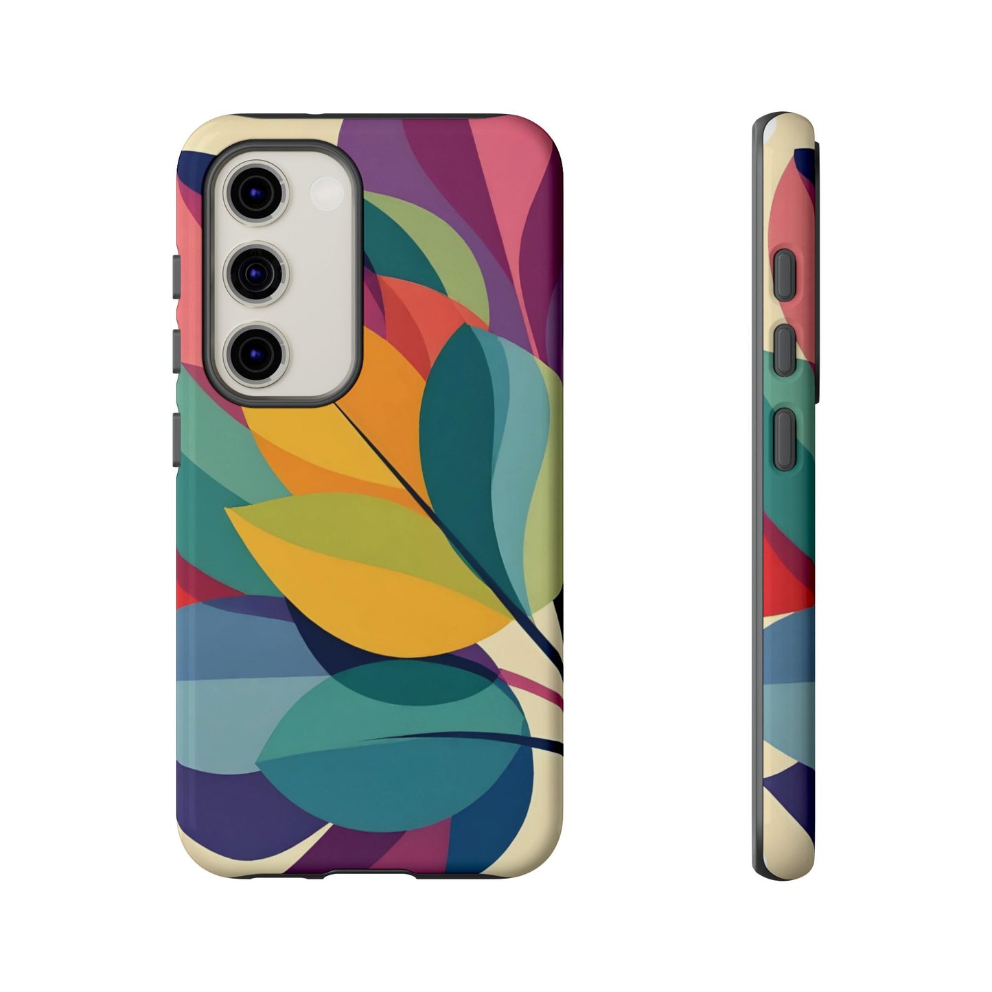 Colorful Leaf Phone Case, Tough TPU Cover, Eco-Friendly Design, Perfect Gift for Nature Lovers, Vibrant Floral Style