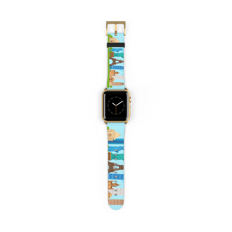 World Landmark Watch Band - Travel-Inspired Design for Adventurers