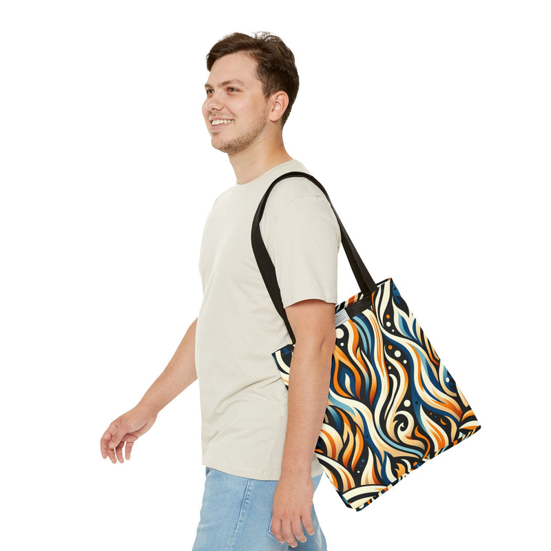 Vibrant Boho Tote Bag - Colorful AOP Design, Beach Essential, Everyday Carry, Gift Idea, Stylish and Functional