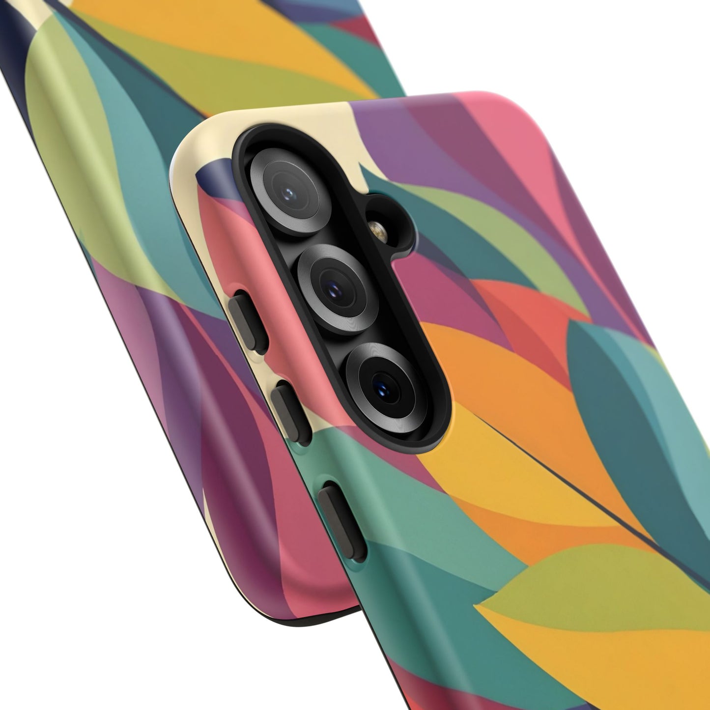 Colorful Leaf Phone Case, Tough TPU Cover, Eco-Friendly Design, Perfect Gift for Nature Lovers, Vibrant Floral Style