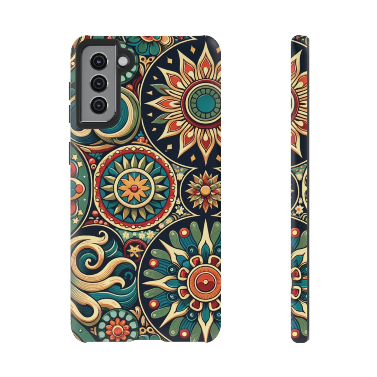 Boho Phone Case with Colorful Mandala Design, Stylish Phone Cover, Trendy Case for Women, Gift for Her, Bohemian Style Accessories
