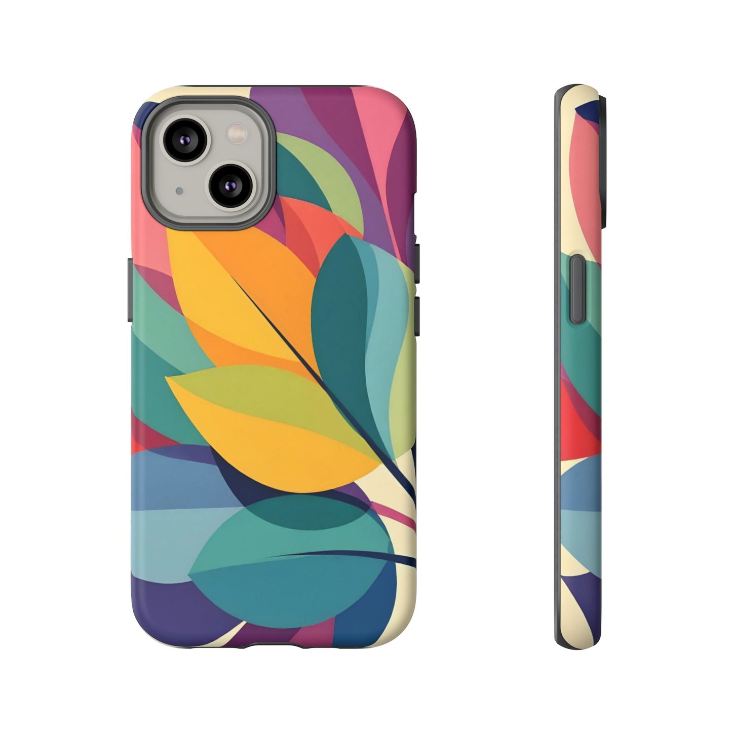 Colorful Leaf Phone Case, Tough TPU Cover, Eco-Friendly Design, Perfect Gift for Nature Lovers, Vibrant Floral Style