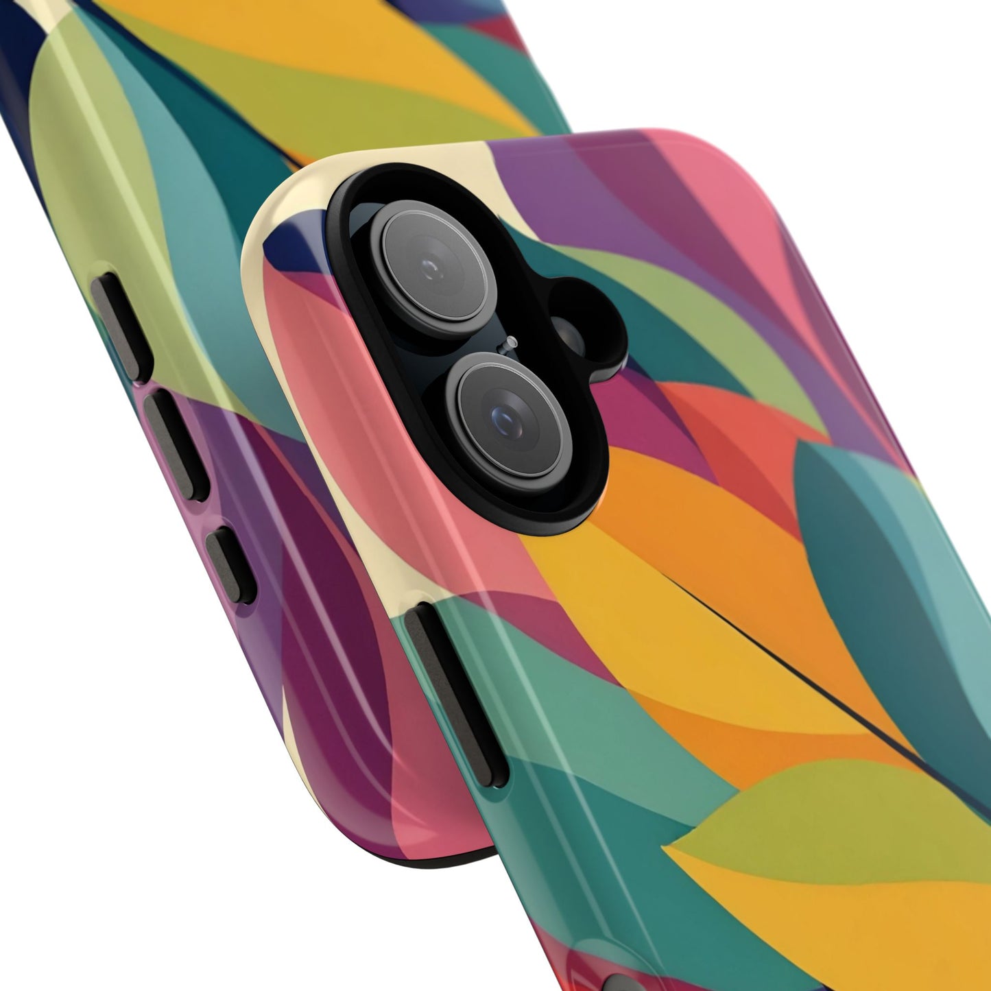 Colorful Leaf Phone Case, Tough TPU Cover, Eco-Friendly Design, Perfect Gift for Nature Lovers, Vibrant Floral Style