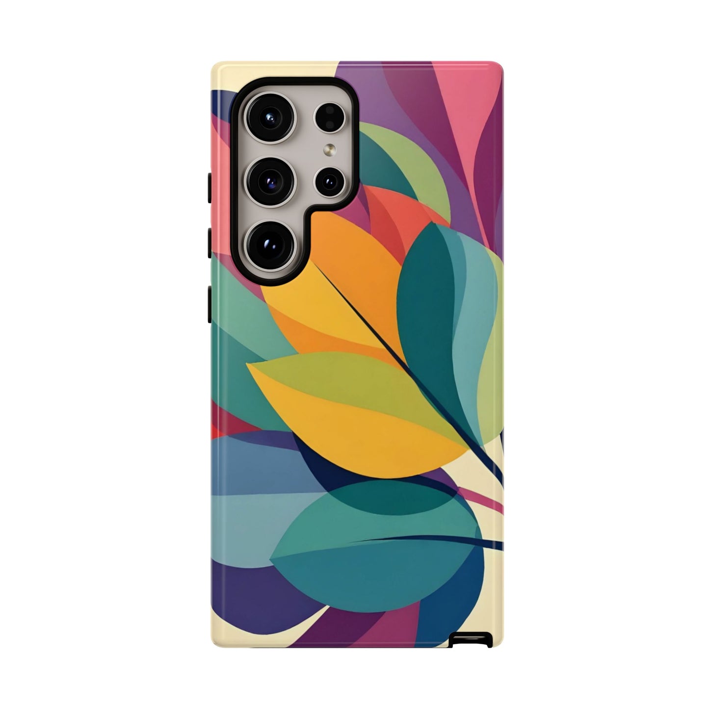 Colorful Leaf Phone Case, Tough TPU Cover, Eco-Friendly Design, Perfect Gift for Nature Lovers, Vibrant Floral Style