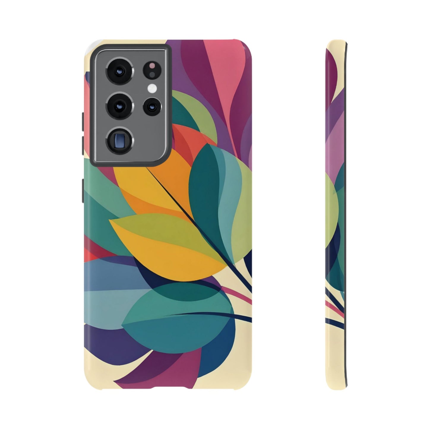 Colorful Leaf Phone Case, Tough TPU Cover, Eco-Friendly Design, Perfect Gift for Nature Lovers, Vibrant Floral Style