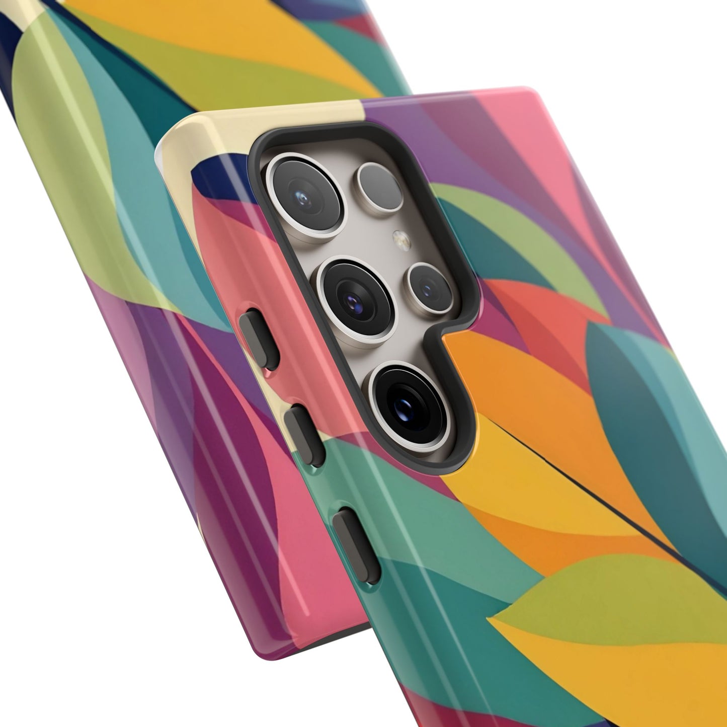 Colorful Leaf Phone Case, Tough TPU Cover, Eco-Friendly Design, Perfect Gift for Nature Lovers, Vibrant Floral Style