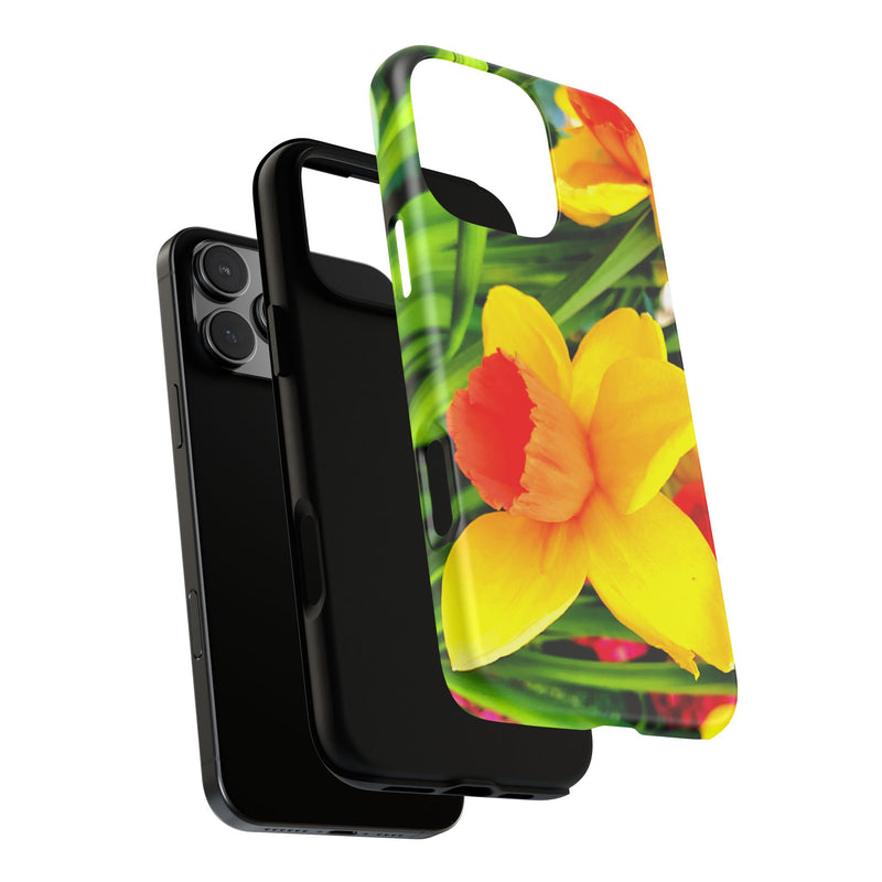 Floral Tough Case for iPhone - Bright Yellow Flower Design