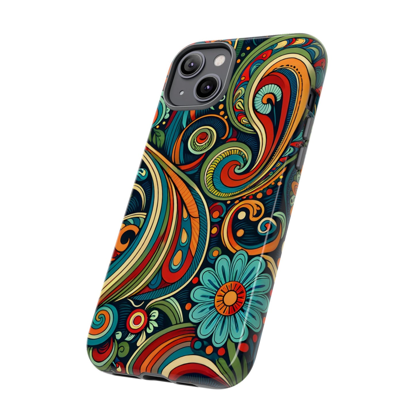 Bohemian Floral Phone Case - Colorful Tough Cover for Stylish Protection