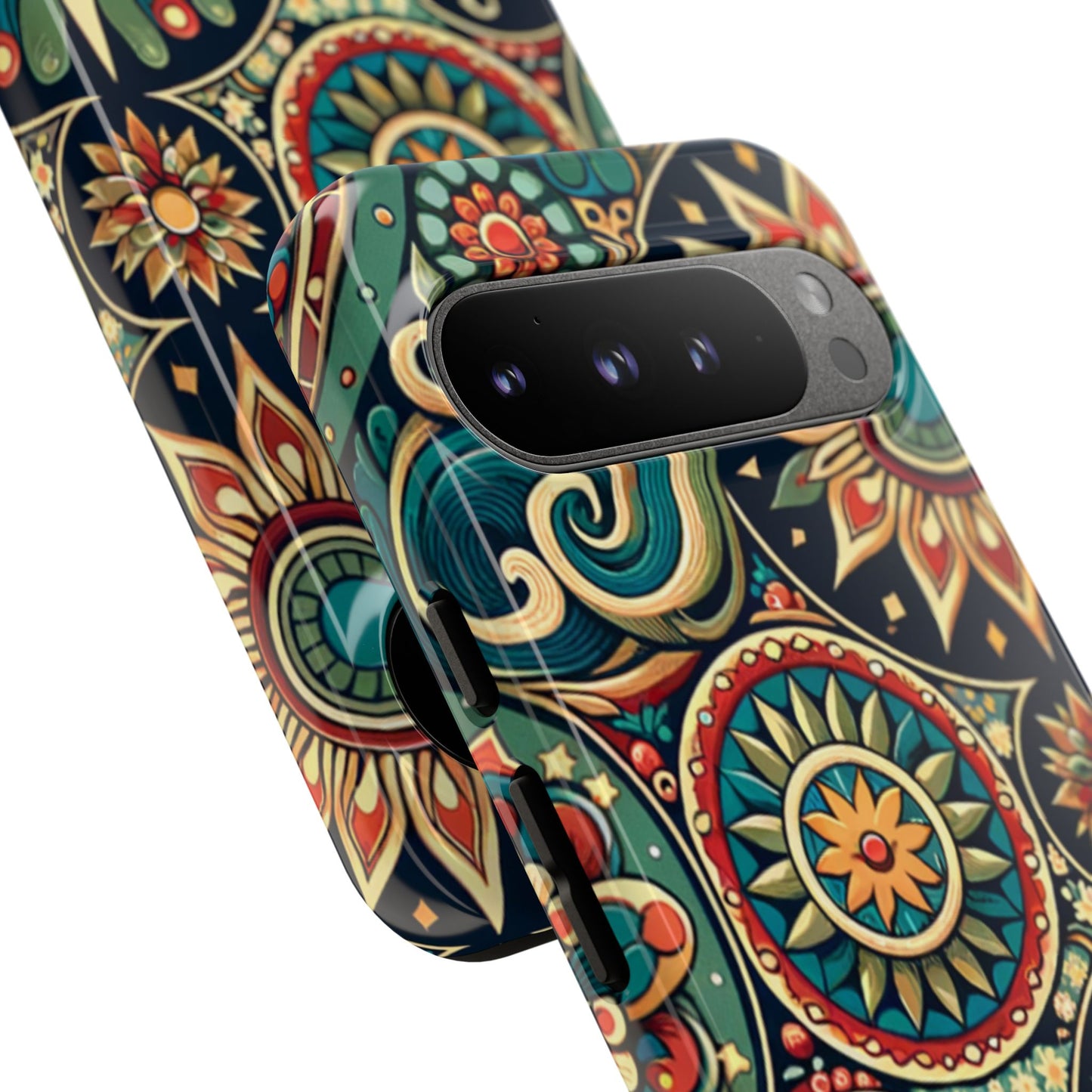 Boho Phone Case with Colorful Mandala Design, Stylish Phone Cover, Trendy Case for Women, Gift for Her, Bohemian Style Accessories