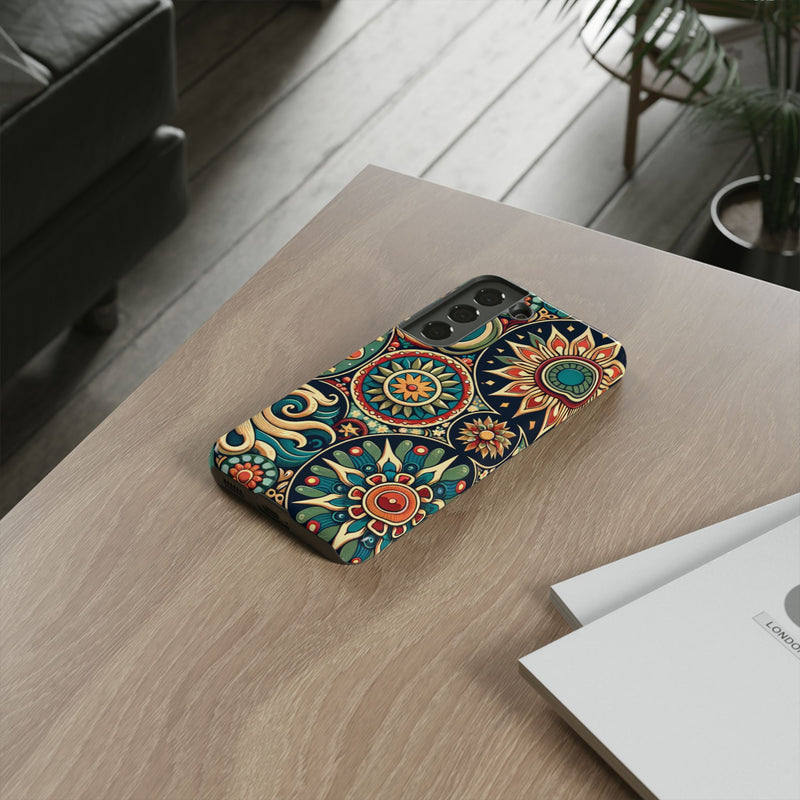 Boho Phone Case with Colorful Mandala Design, Stylish Phone Cover, Trendy Case for Women, Gift for Her, Bohemian Style Accessories