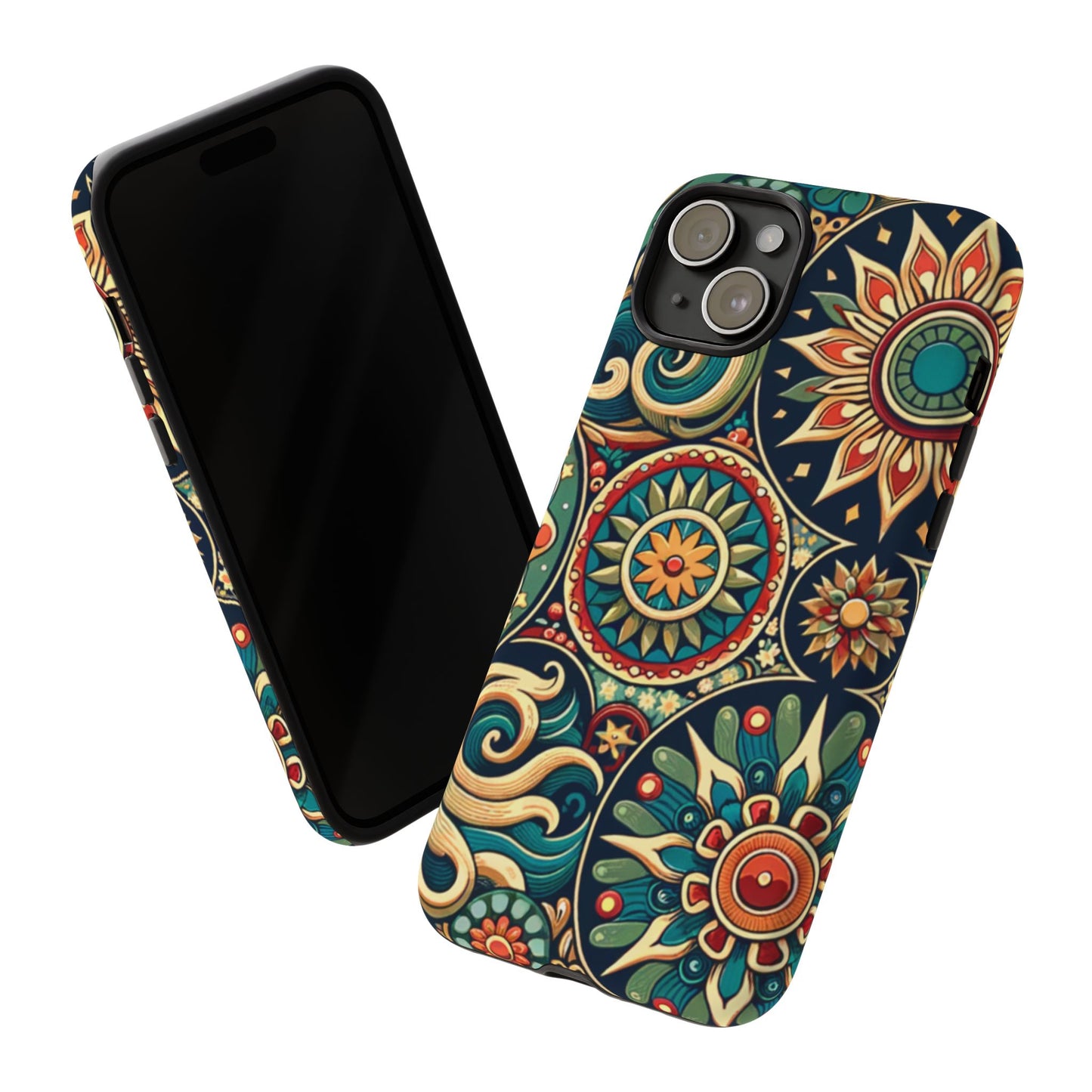 Boho Phone Case with Colorful Mandala Design, Stylish Phone Cover, Trendy Case for Women, Gift for Her, Bohemian Style Accessories