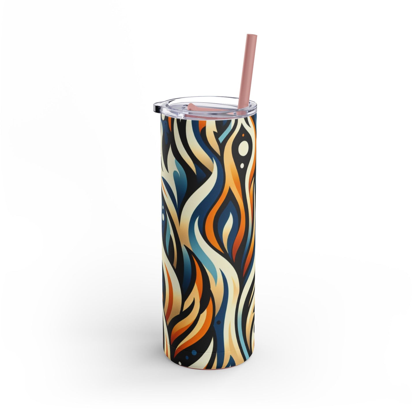 Abstract Wave Tumbler | Boho Chic Drinkware | Stylish Travel Cup | Unique Gift for Her | 20oz Skinny Matte Tumbler | Home Decor