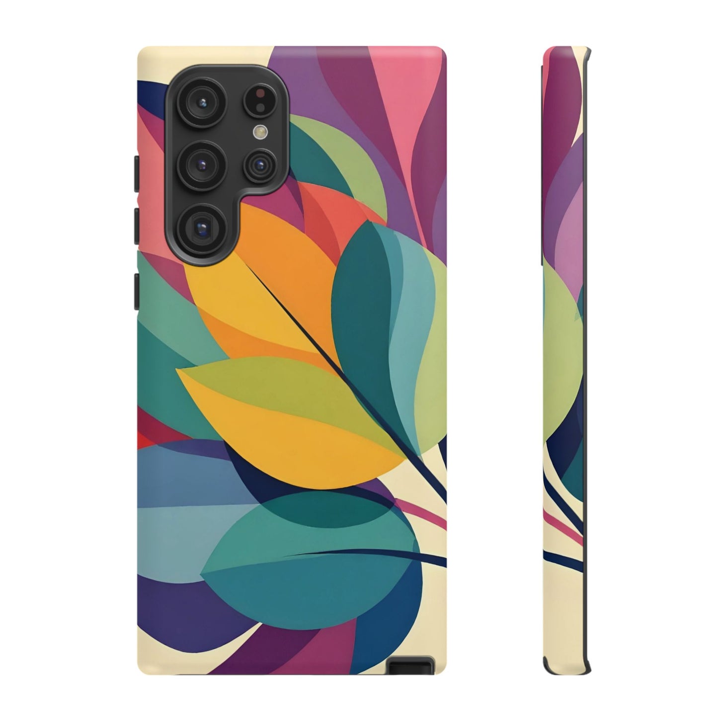Colorful Leaf Phone Case, Tough TPU Cover, Eco-Friendly Design, Perfect Gift for Nature Lovers, Vibrant Floral Style