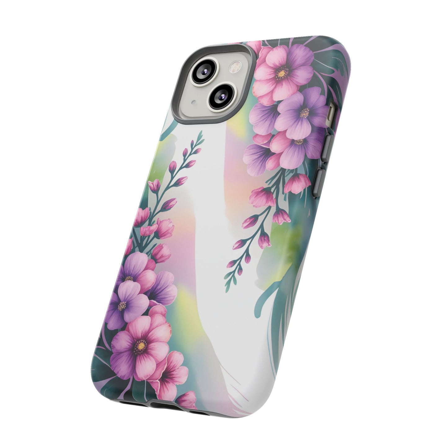 Floral Phone Case with Tough Protection, Stylish Cover for Smartphone, Flower Design Case, Gift for Her, Customizable Phone Accessories