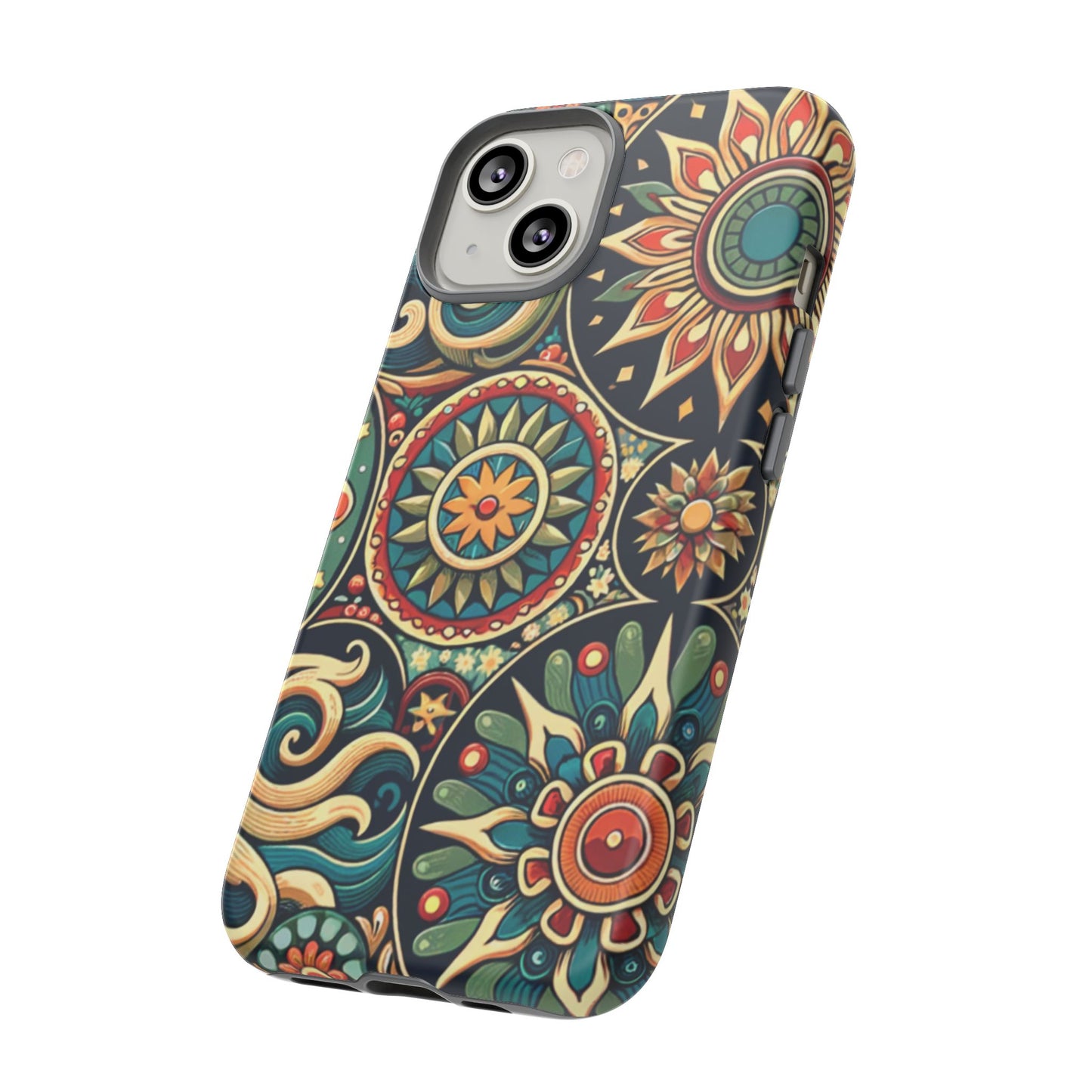 Boho Phone Case with Colorful Mandala Design, Stylish Phone Cover, Trendy Case for Women, Gift for Her, Bohemian Style Accessories