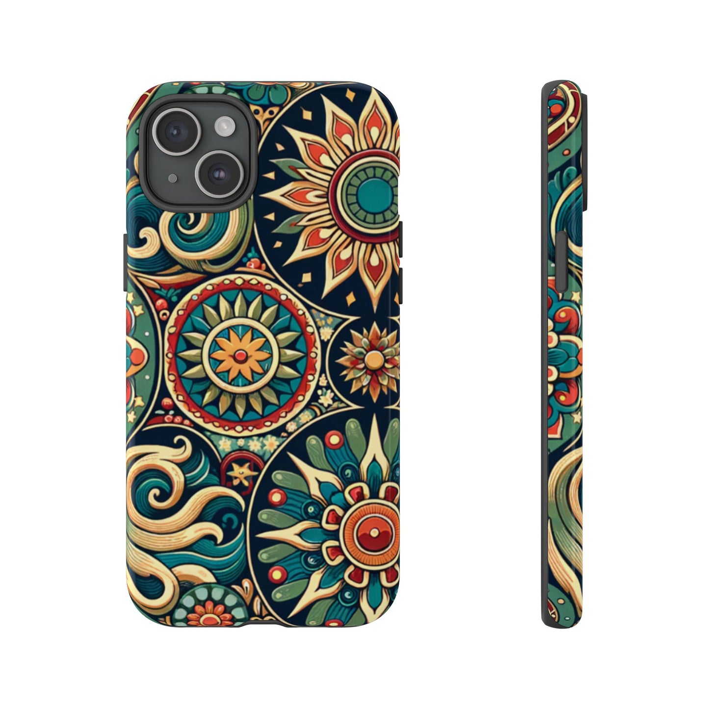 Boho Phone Case with Colorful Mandala Design, Stylish Phone Cover, Trendy Case for Women, Gift for Her, Bohemian Style Accessories