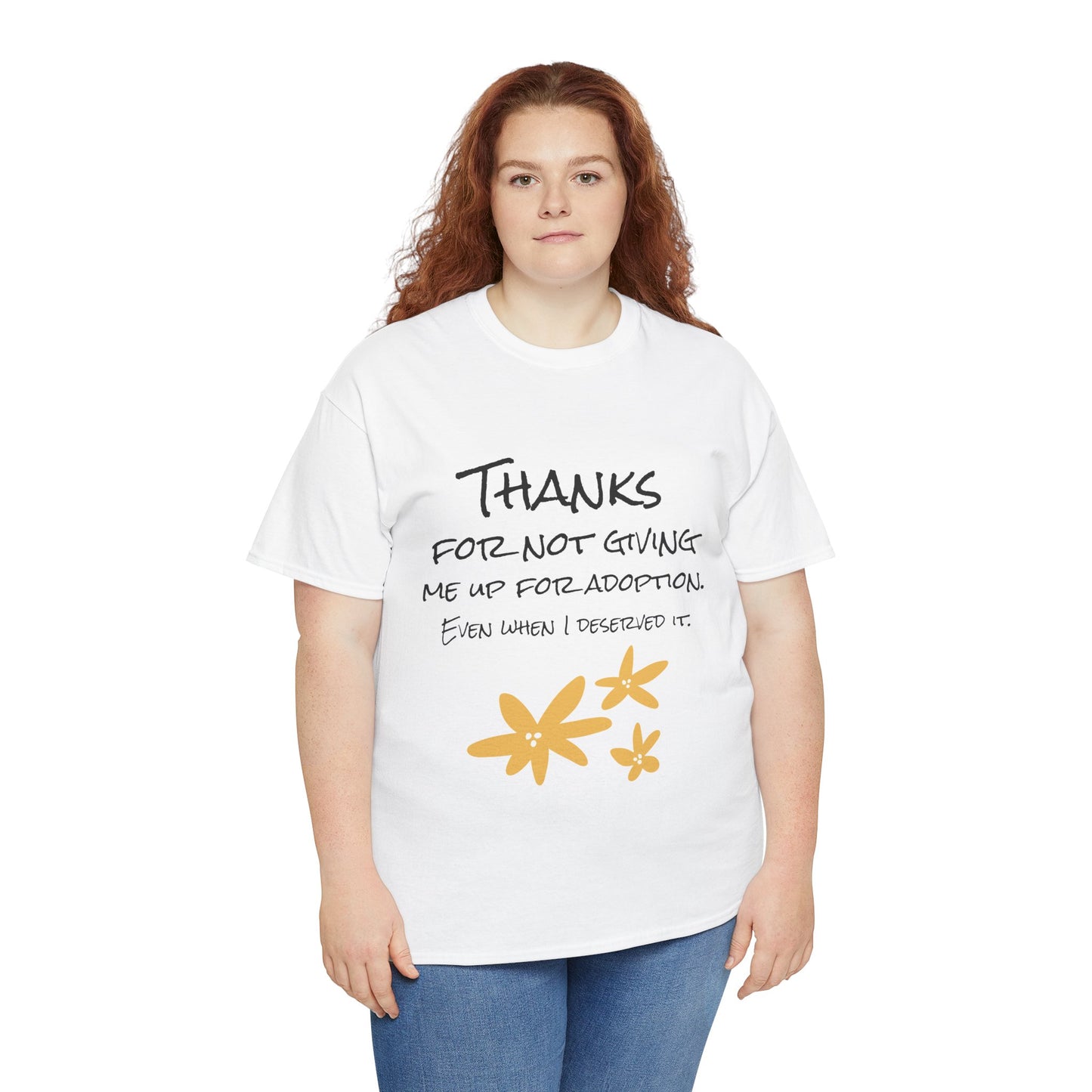 Thank You Unisex Heavy Cotton Tee - Perfect for Mother's Day!