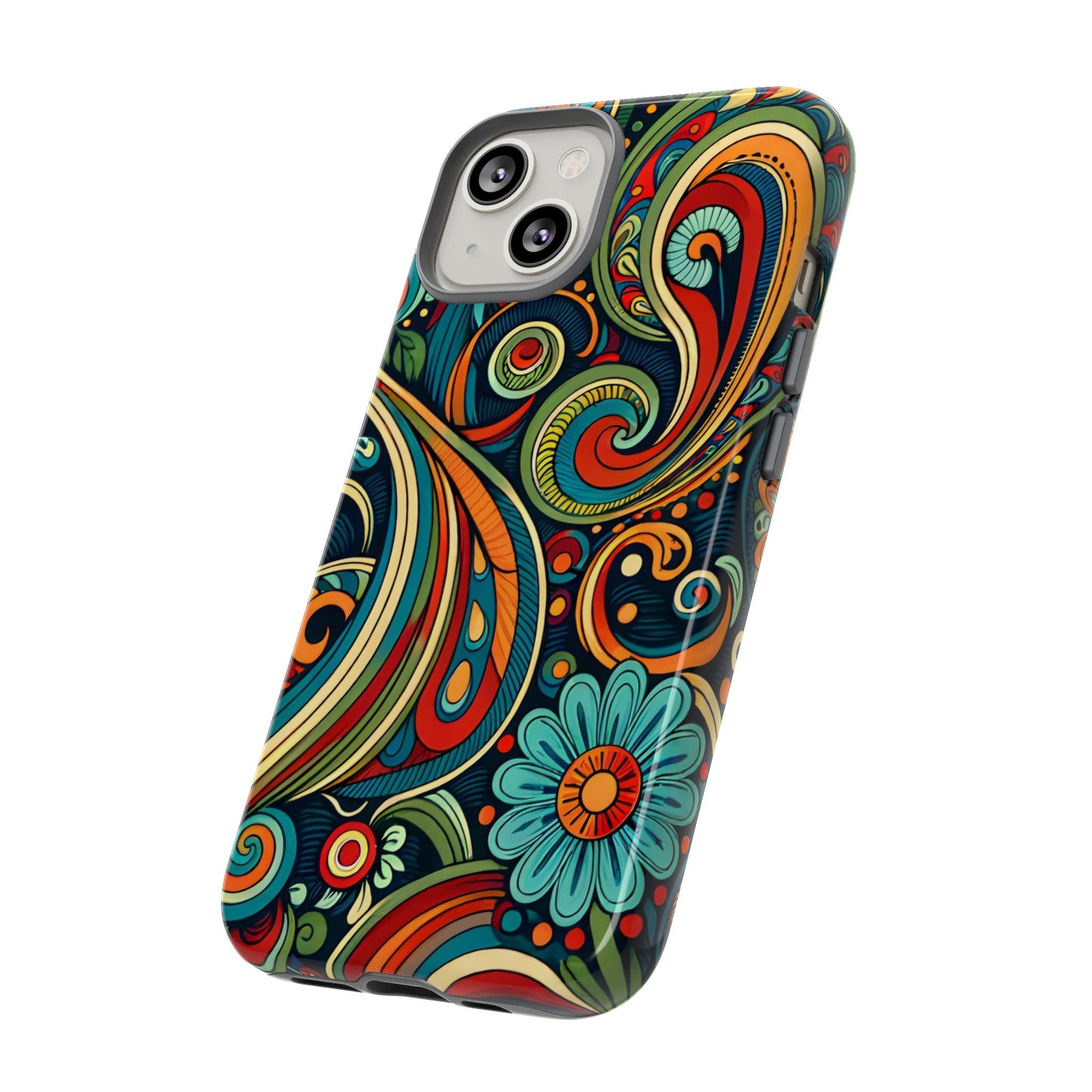 Bohemian Floral Phone Case - Colorful Tough Cover for Stylish Protection