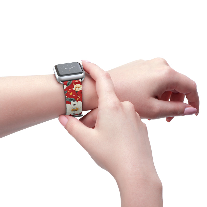 Floral Pattern Watch Band - Stylish & Vibrant Accessory for Everyday Use