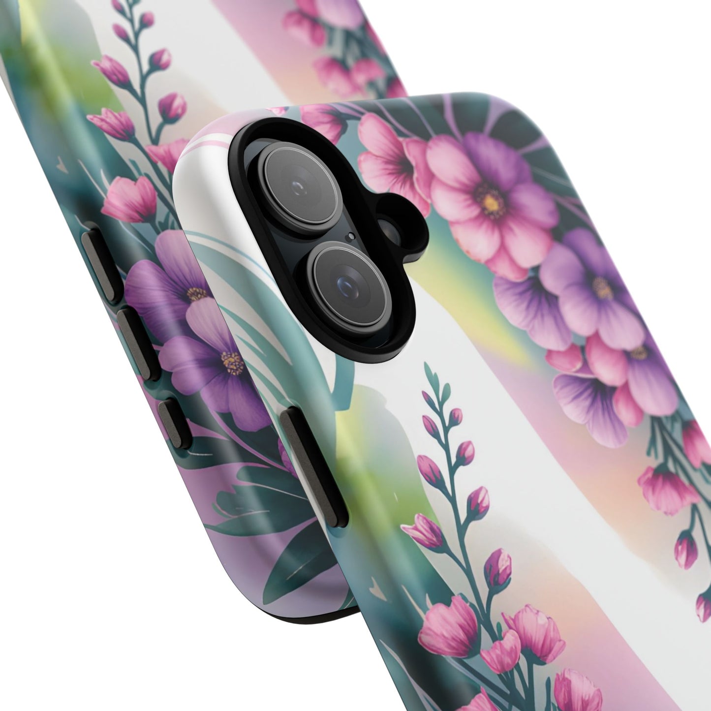 Floral Phone Case with Tough Protection, Stylish Cover for Smartphone, Flower Design Case, Gift for Her, Customizable Phone Accessories