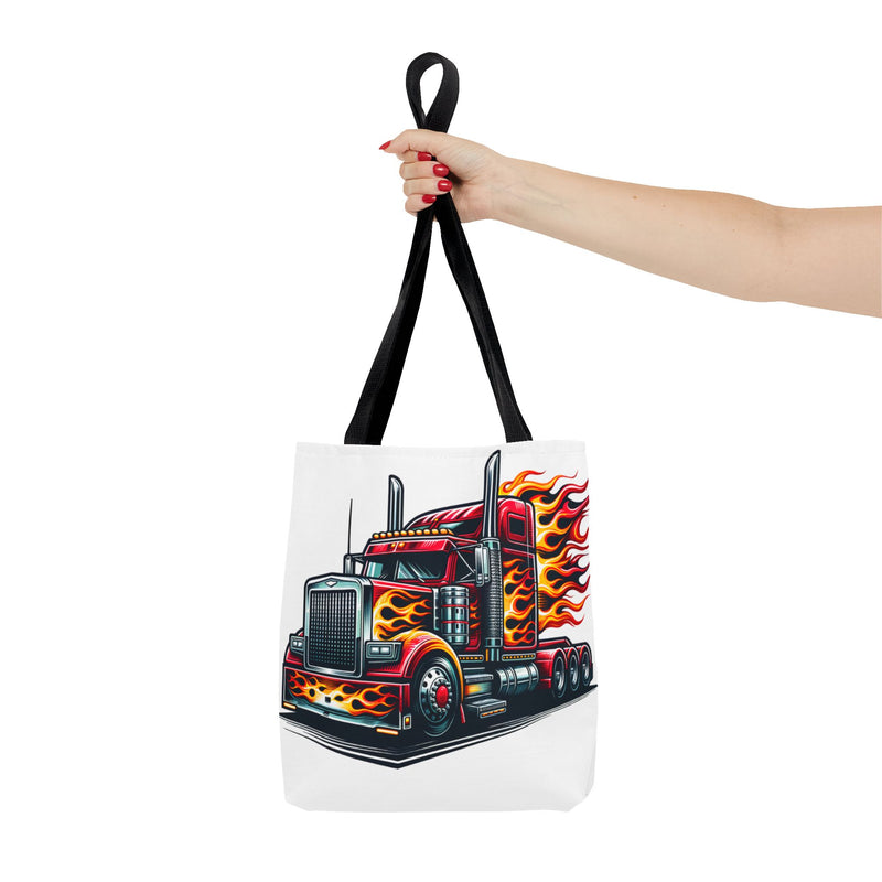 Flaming Truck Tote Bag | Stylish & Durable Carrier for Truck Enthusiasts