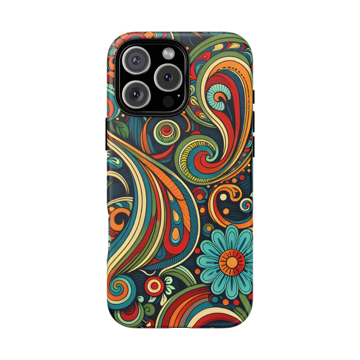 Bohemian Floral Phone Case - Colorful Tough Cover for Stylish Protection