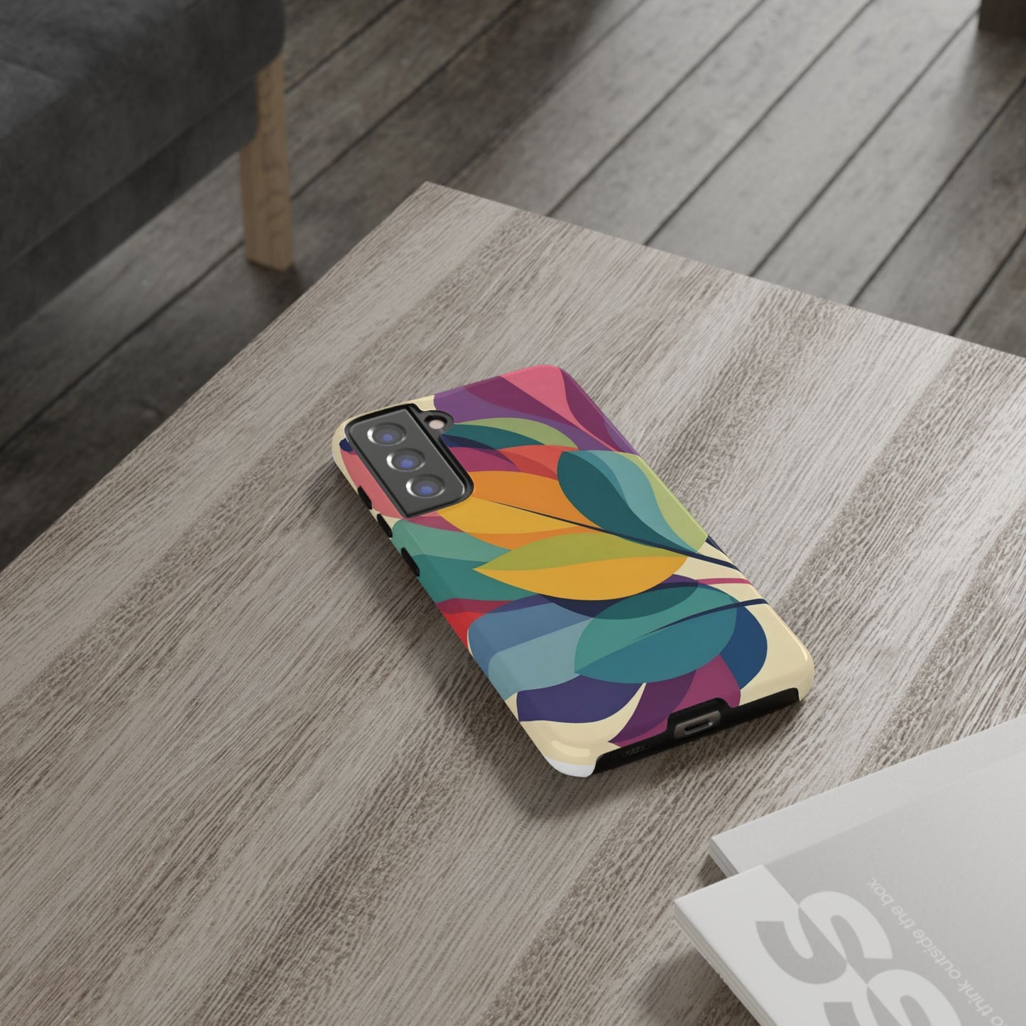Colorful Leaf Phone Case, Tough TPU Cover, Eco-Friendly Design, Perfect Gift for Nature Lovers, Vibrant Floral Style