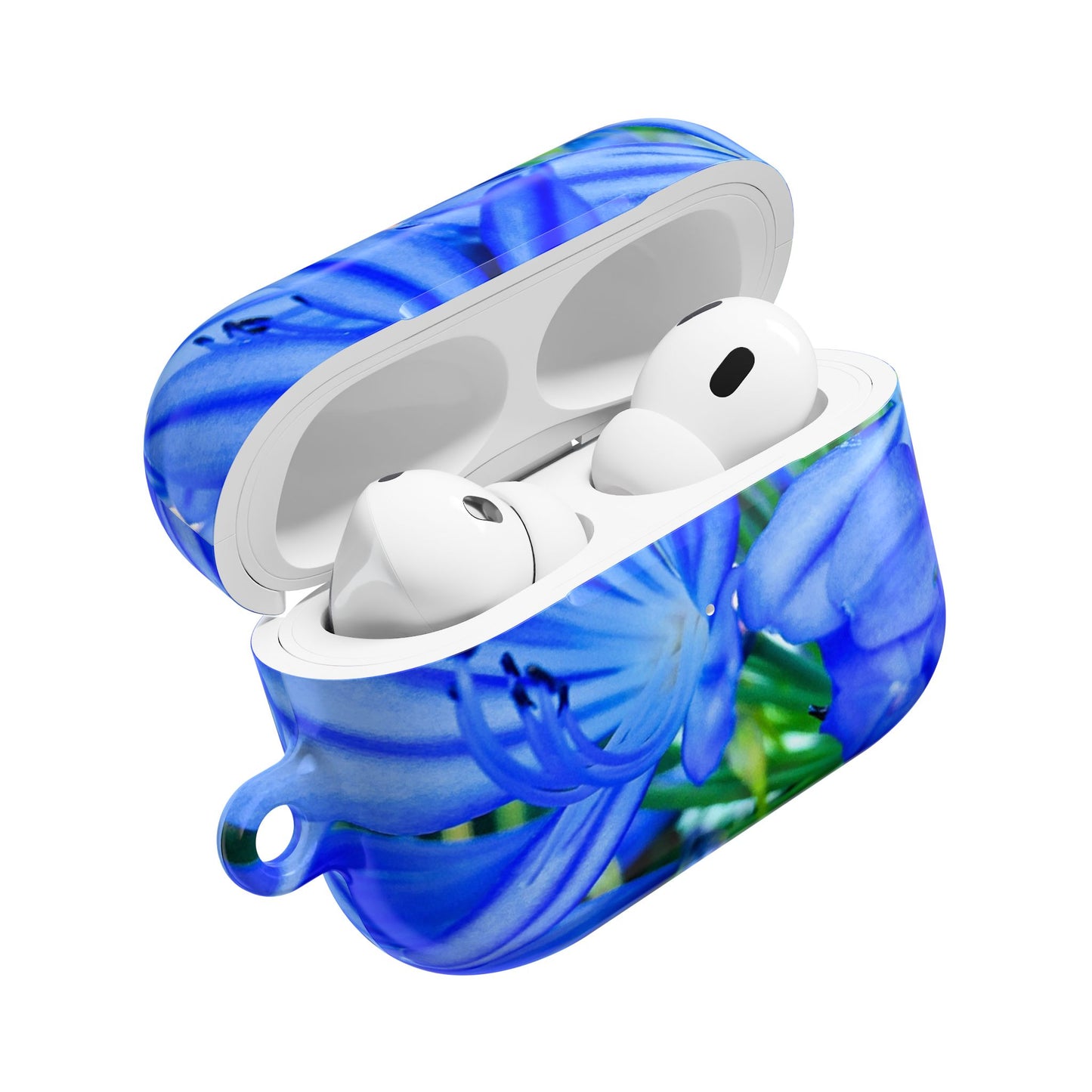 Blue Floral AirPod Case - Stylish Protection for Your Earbuds