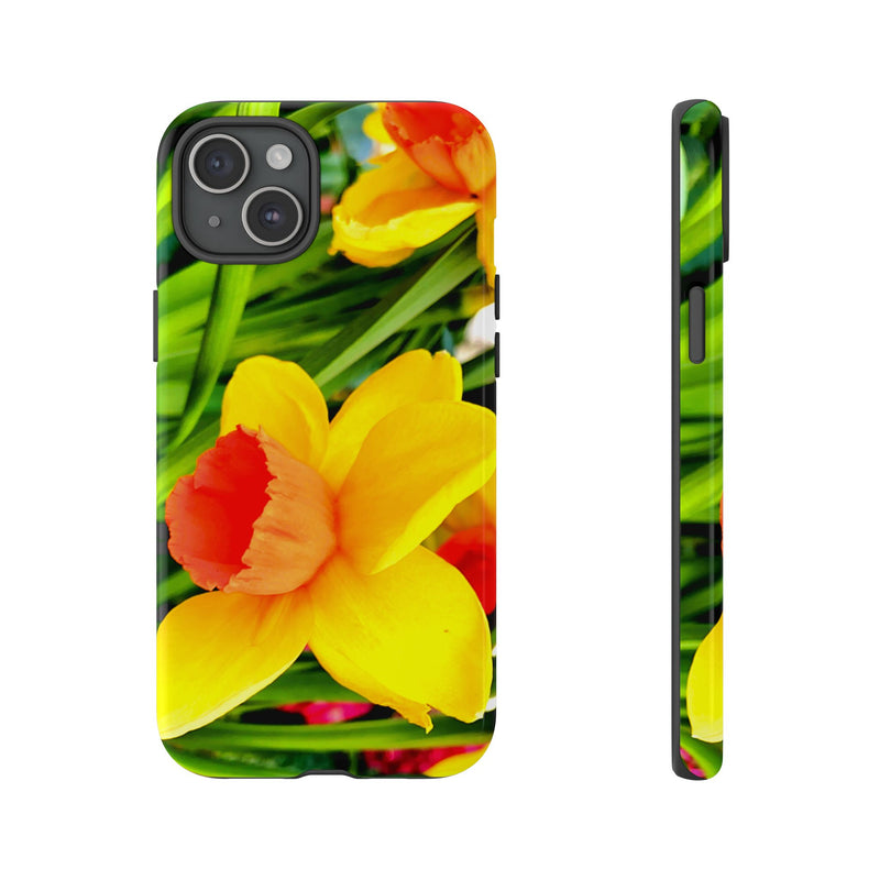 Floral Tough Case for iPhone - Bright Yellow Flower Design