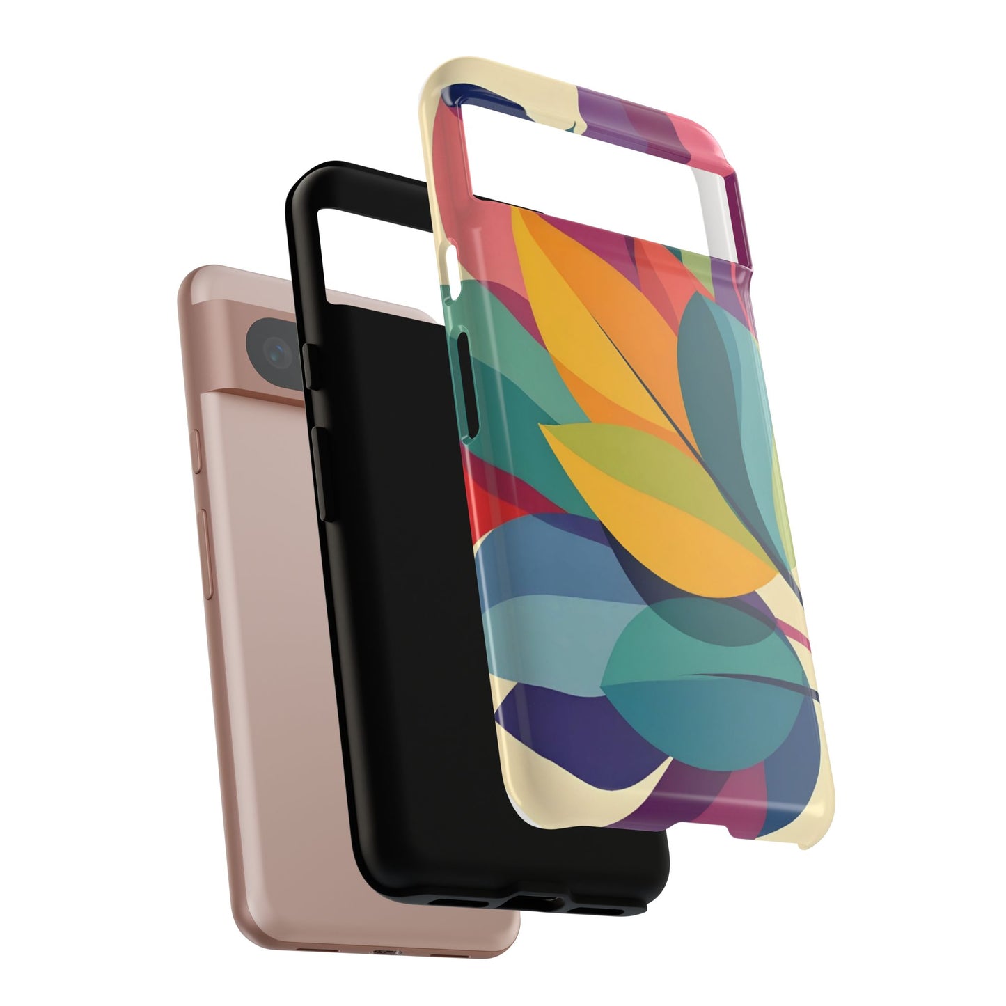 Colorful Leaf Phone Case, Tough TPU Cover, Eco-Friendly Design, Perfect Gift for Nature Lovers, Vibrant Floral Style