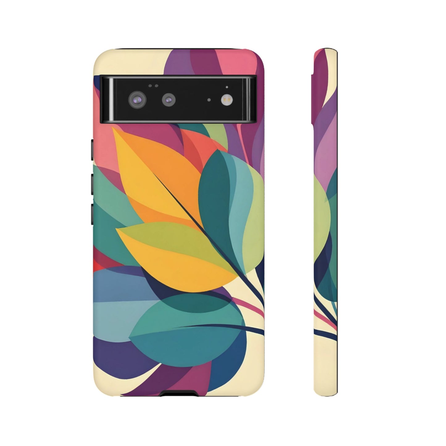 Colorful Leaf Phone Case, Tough TPU Cover, Eco-Friendly Design, Perfect Gift for Nature Lovers, Vibrant Floral Style