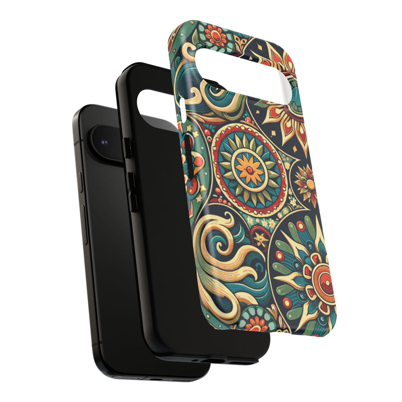 Boho Phone Case with Colorful Mandala Design, Stylish Phone Cover, Trendy Case for Women, Gift for Her, Bohemian Style Accessories