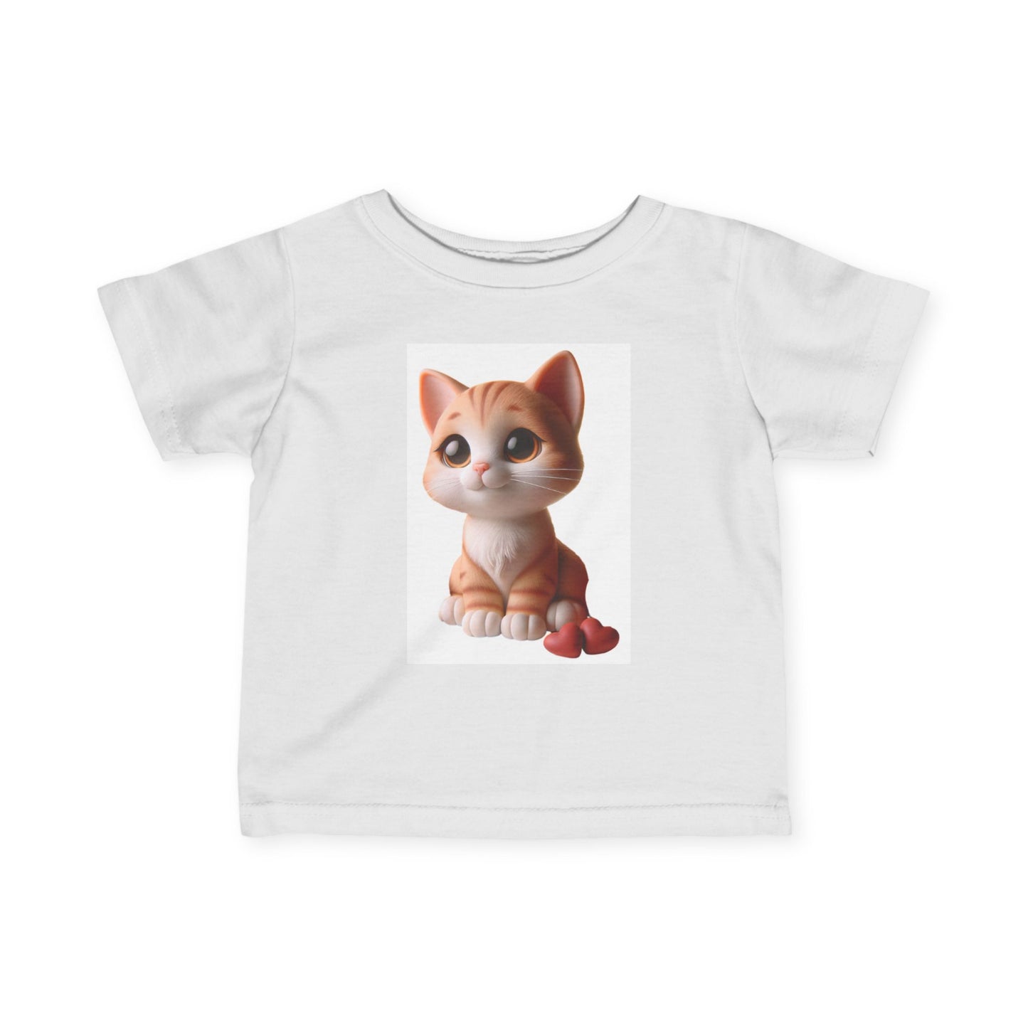 Adorable Cat Graphic Infant Tee - Cute Animal T-Shirt for Baby Playtime